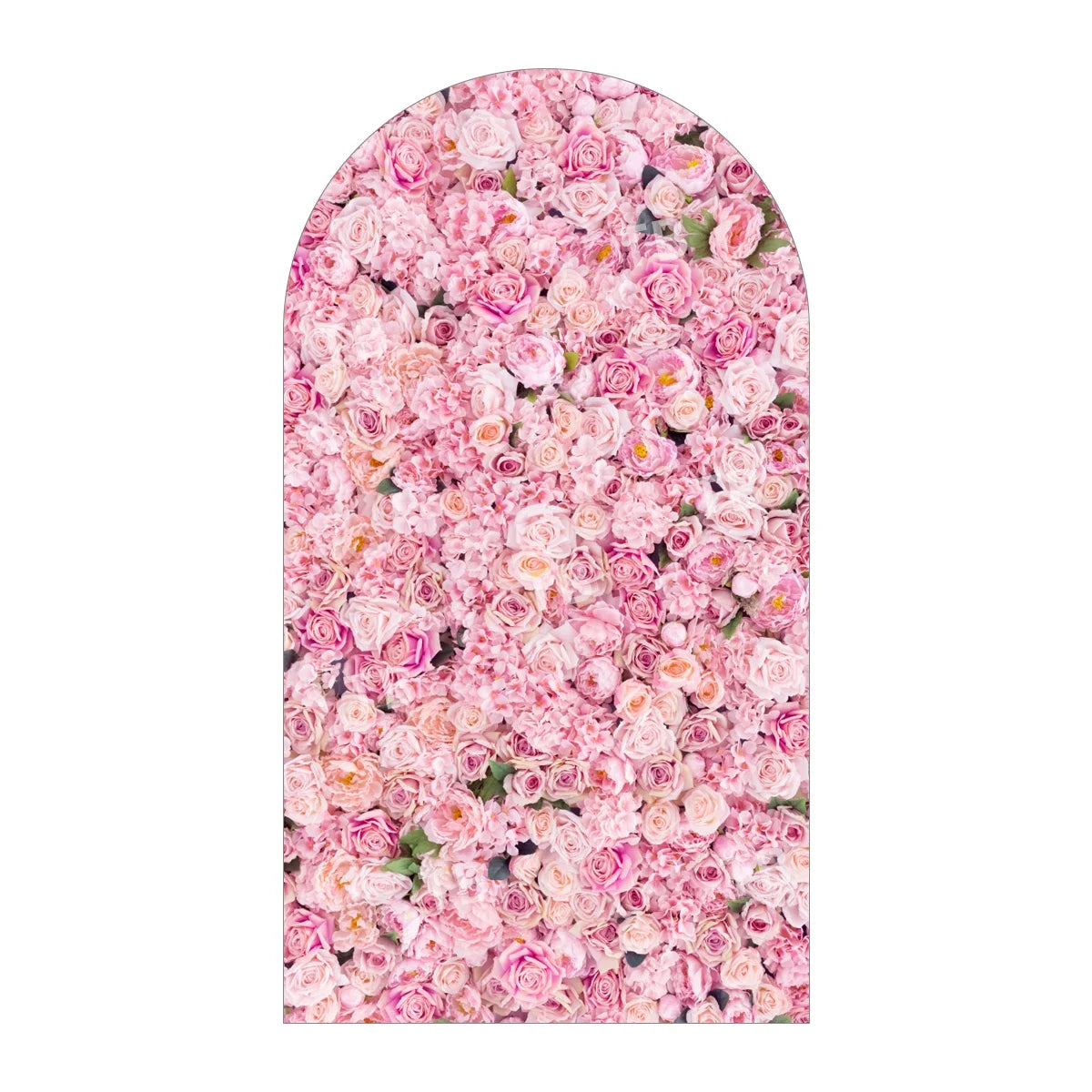 Pink Rose Flower Design Arch Backdrop Cover for Floral Wedding Bride Girl Birthday Party Decor Photo Background Wall Supplies