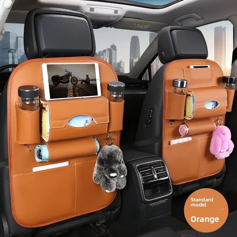 KASYPHE 2026 New Car Seat back Storage Organizer Bag Universal PU Leather Multifunction Storage Box Stowing Tidying Pocket Auto