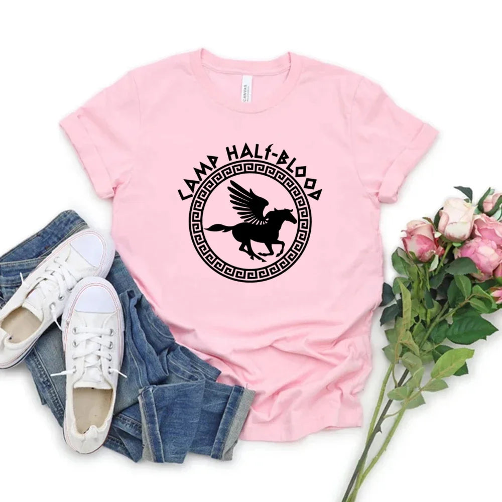Camp Half Blood T Shirts Fall Training Camp Game Tshirt Halloween Magical Gift Percy Jackson Shirt Unisex T-shirts Harajuku Tees