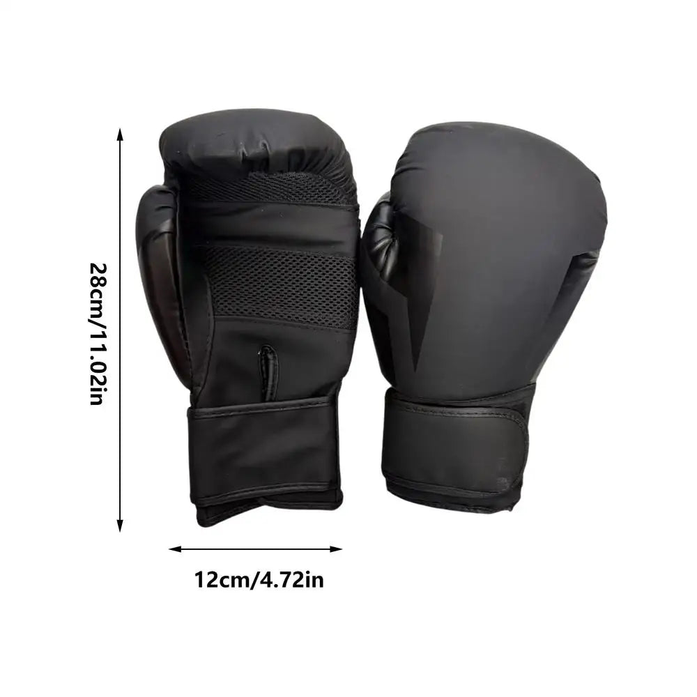 Adult Training Punch Mitts 12oz Black Sweat Resistant Boxing Gloves Comfort Wearing For Grappling Exercise And Regular Building