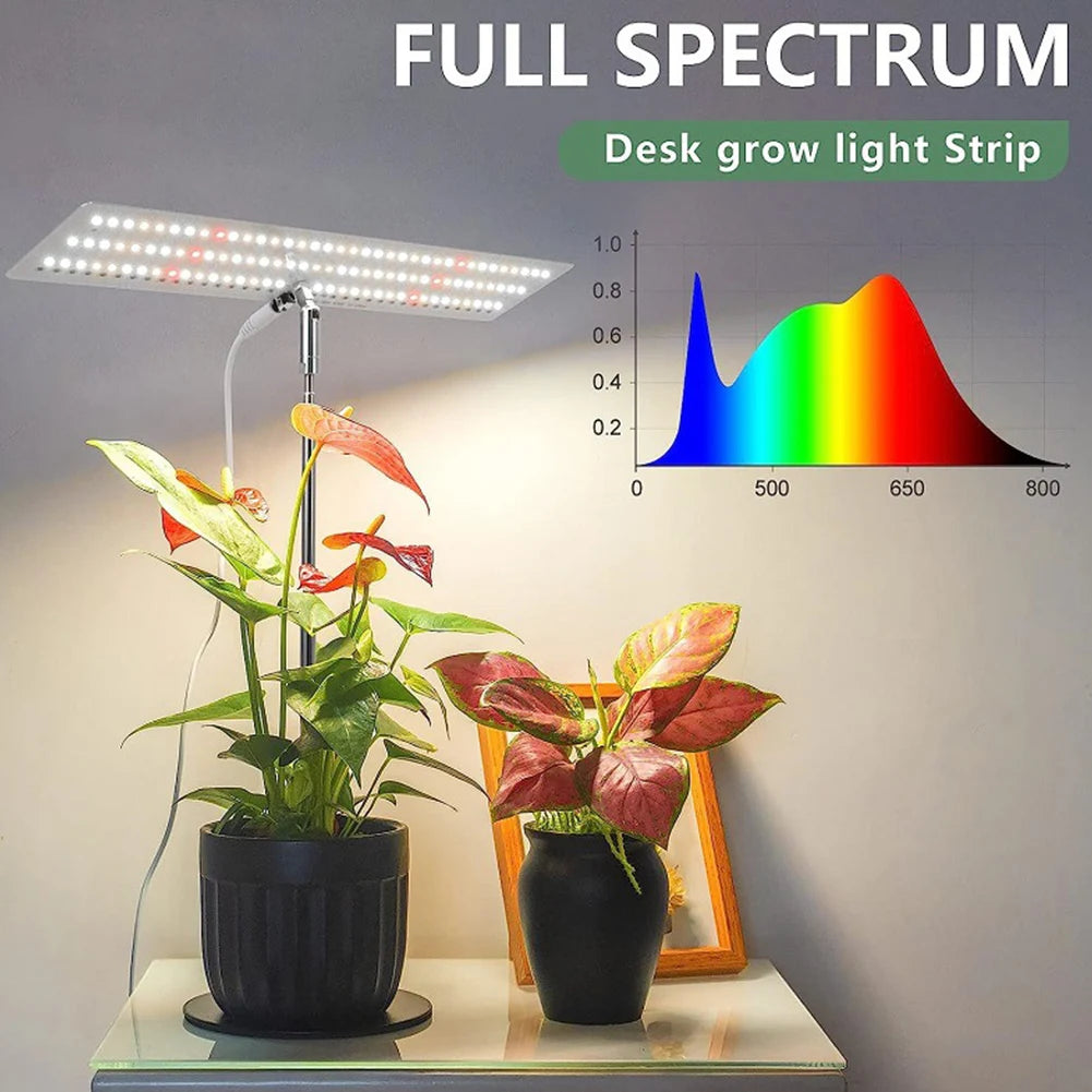 LED Standing Grow Lamp Height Adjustable Hydroponics Growing Light IP54 Waterproof Desktop Grow Lamp for Seedlings Indoor Plants