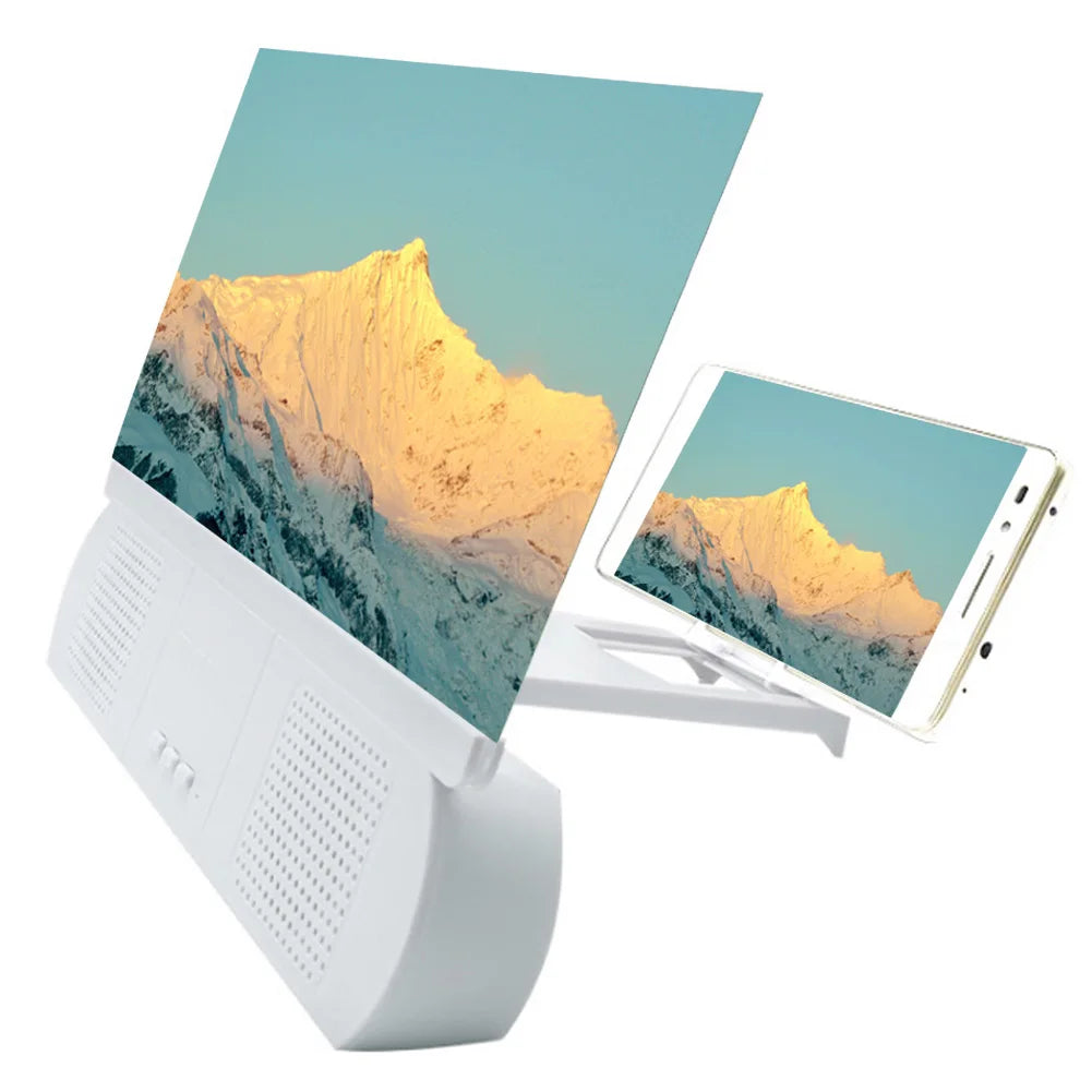 10Inch 3D Screen Magnifier with Bluetooth Speaker Movies Amplifier for IOS Android Phones Tools Accessories 215x186x28mm