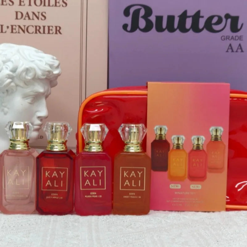 KAYALI Perfume Gift Set Unisex Eau De Parfum 4x10ml Long Lasting Fruity Floral Sweet Luxury Mini Fragrance Collection Scents