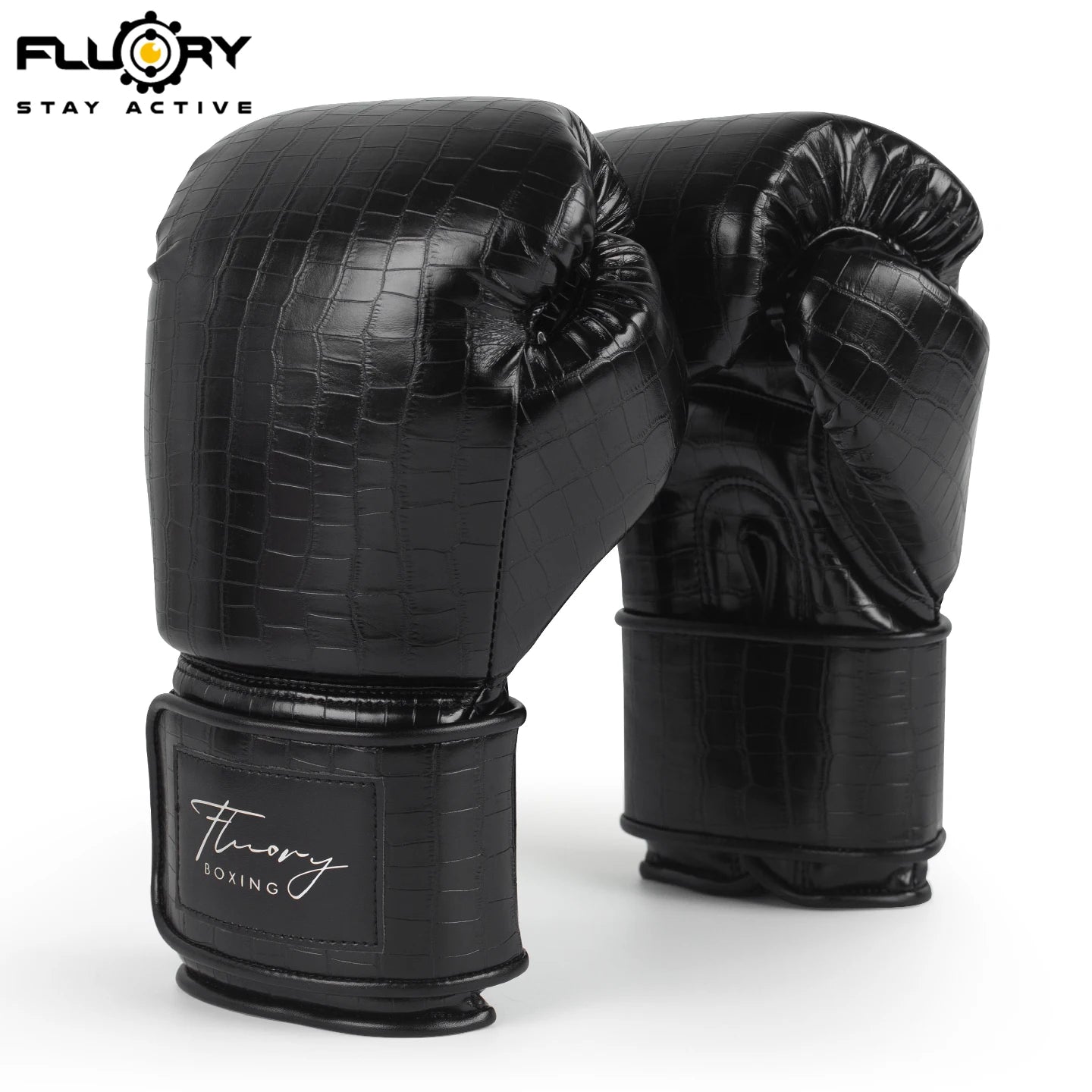 FLUORY Crocodile Patterned Boxing Gloves,8OZ 10OZ 12OZ 14OZ 16OZ High-Quality Thickened Pu Gym Boxing Training Muay Thai Gloves