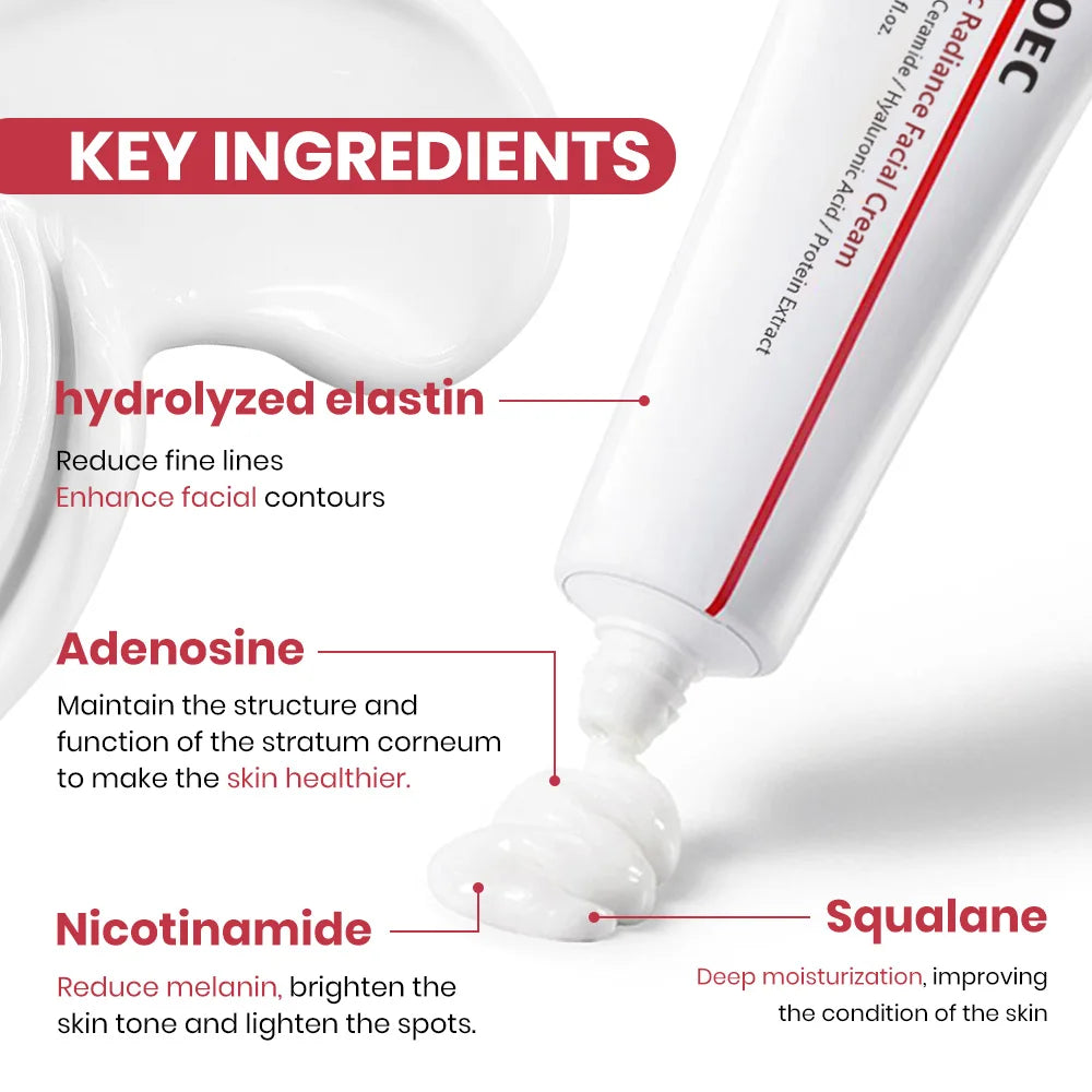 Centella Asiatica Madeca Cream Elastic Radiance Fast-Absorbing & Nourishing Cream, Reduces Wrinkles, Korean Skin Care