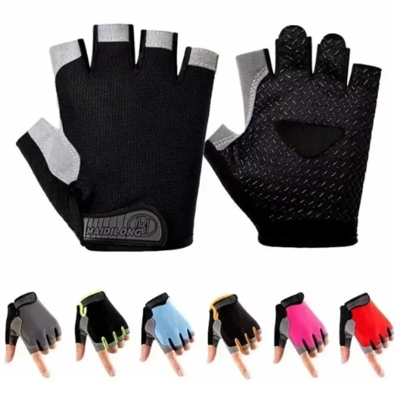Cycling Gloves for Men Woman Fingerless Sports Fitness Training Gym Gloves Motorcycle Mtb Anti-slip Gloves Bicycle Accessories