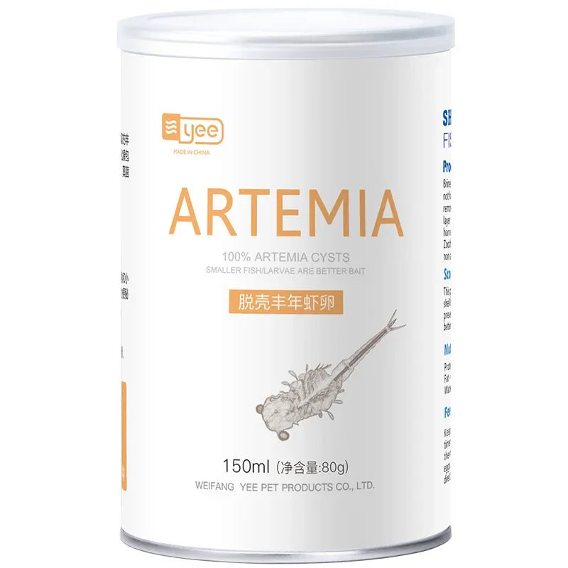 Decapsulated Brine Shrimp Artemia Eggs Fish Food for All Picky Tropical Fish Fist Bite Baby Food