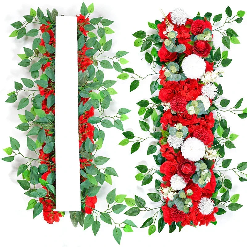 Luxury White Rose Flower Row