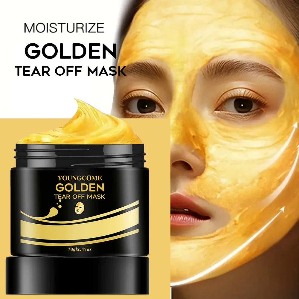 24K Gold Tear Off Mask  Deep Cleansing Remove Blackheads Firming Skin Oil-Control Whitening Skin Care Moisturizing Masks