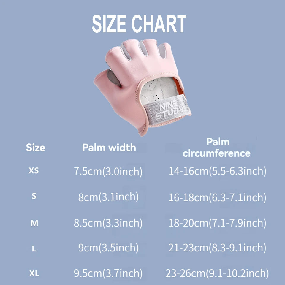 1 Pair Gym Body Building Training Fitness Gloves Sports Weight Lifting Exercise Slip-Resistant Gloves for Women Men Yoga Gloves