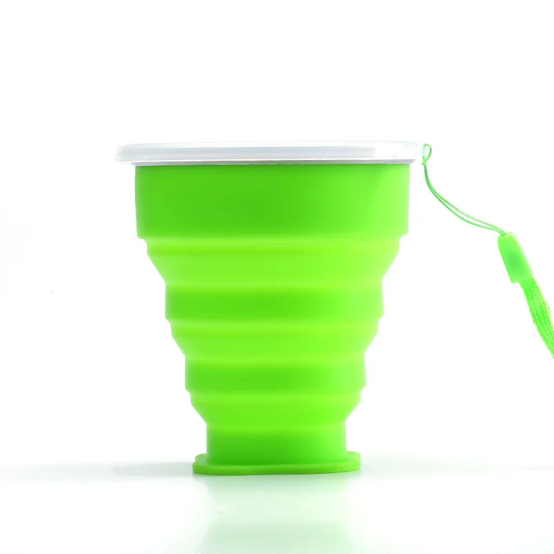 Folding Cups BPA FREE Food Grade Water Cup Travel Silicone Retractable Coloured Portable Outdoor Coffee Handcup