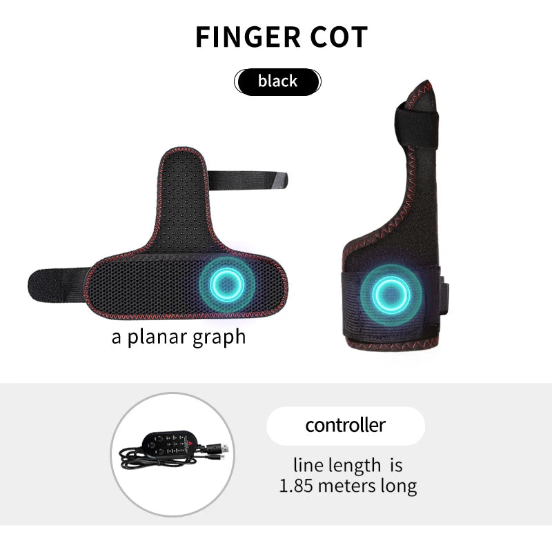 Heating Massage Finger Braces 3 Levels Hot Compress Massage Finger Brace Hand Finger Protector Massage Instrument Spa