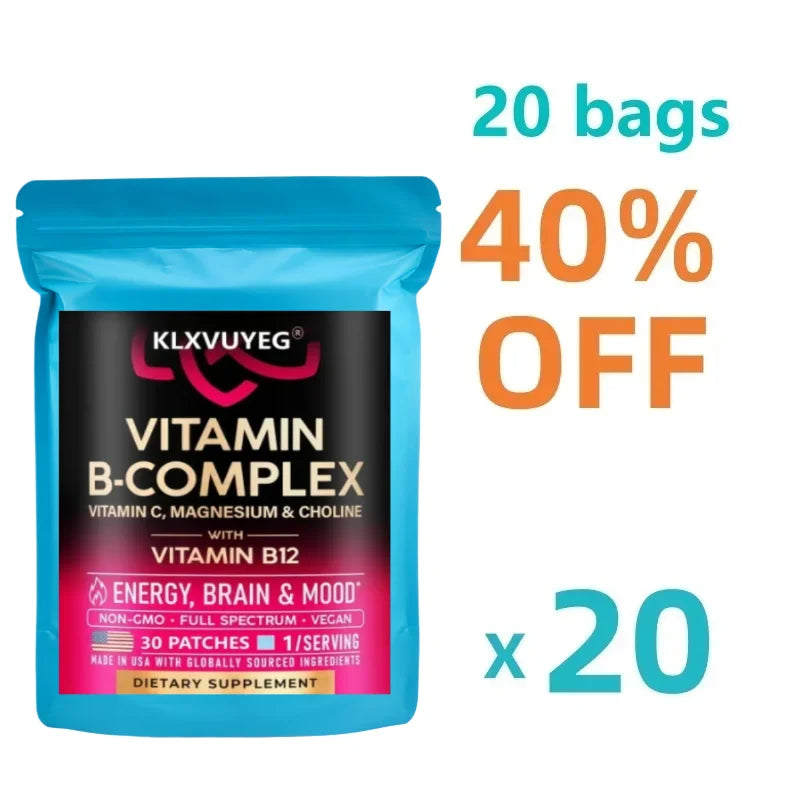 Vitamin B Complex For Men & Women - 11-in-1 B-complex: B2, B6, B7,b12 With Vitamin C - Energy, Brain & Heart Support, 30pcs