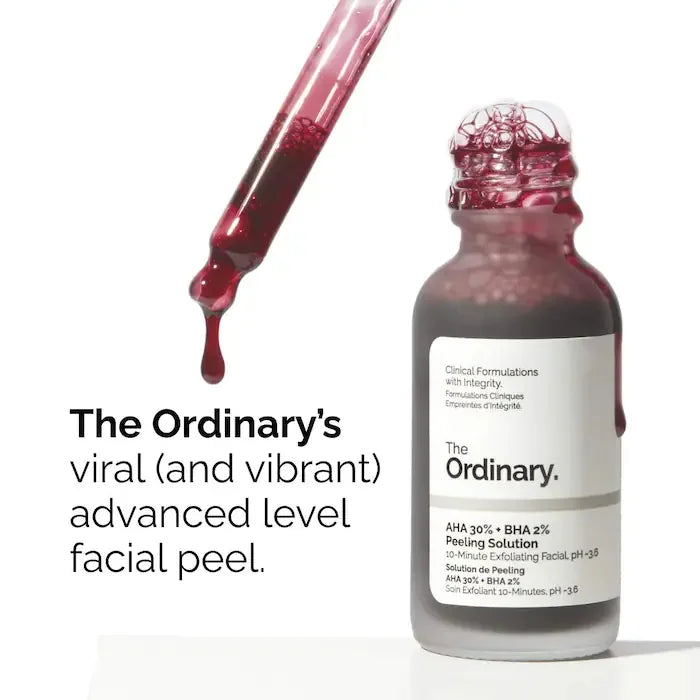 AHA 30% + BHA 2% Peeling Solution 30ml Peeling Solution exfoliating facial brighten Smooth and refine the appearance of skin