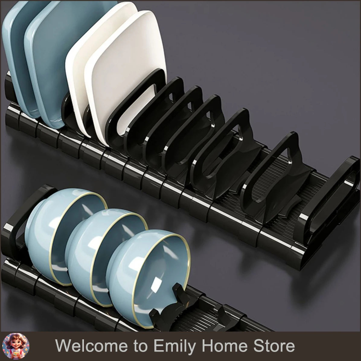 Retractable Drawer Bowls Plate Storage Holder Shelves Countertop Sink Supplies Shelf Kitchen Under Cabinet Adjustable Dish Rack