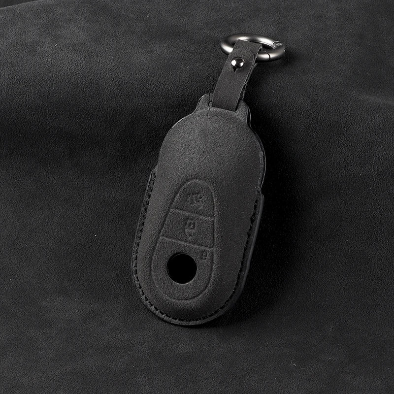 leather Suede Car Key Case Cover Shell For Mercedes Benz A B C E S G Class W204 W205 W212 W213 W176 W177 GLC CLA AMG Accessories
