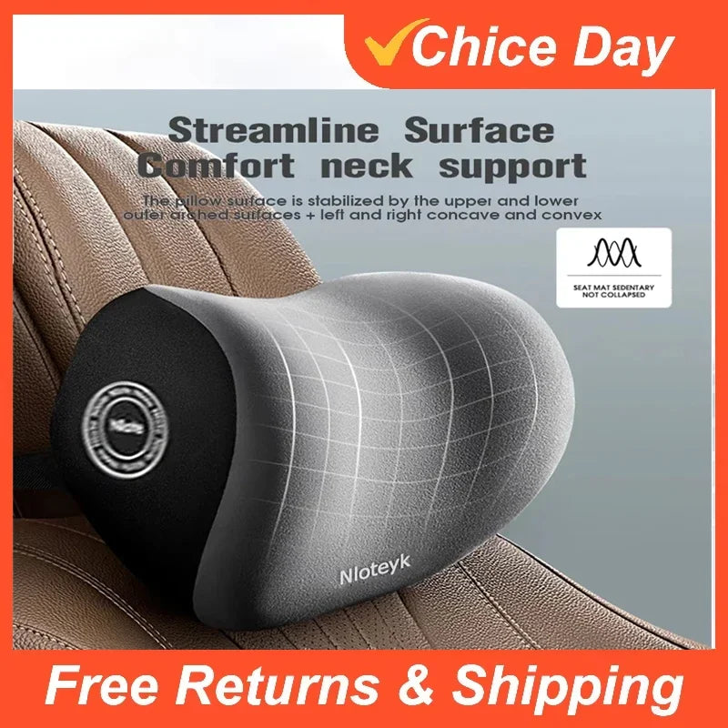 Car Memory Foam Neck Pillow Protection Lumbar Backrest Cushion Lumbar Cushion Car Headrest Cushion Amagi