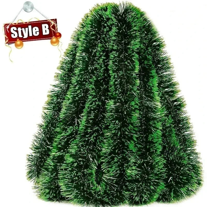 2/4/10M Christmas Decoration Garland Artificial Greenery Decor for Xmas Tree Outdoor Home Party Front Door New Year 2026 Decor