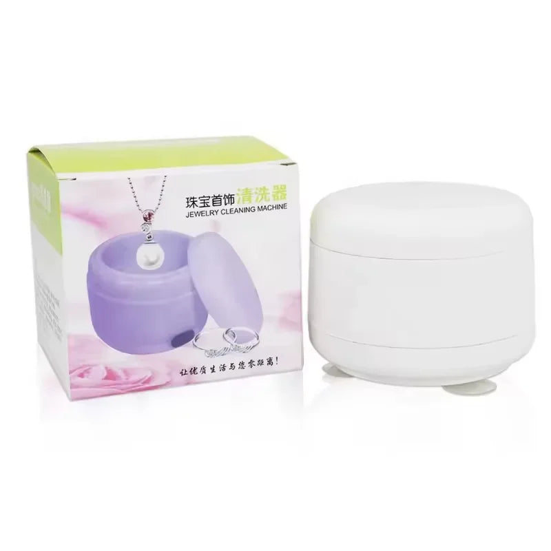 Ultrasonic Jewelry Cleaner Machine Pro for Rings Watches Coins Earrings Necklaces Portable Efficient Deep Cleaning Tool