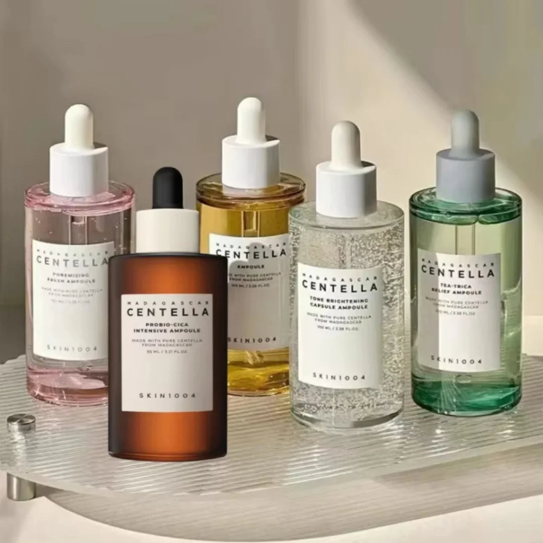 SKIN1004 Korean Centella Ampoule Series,Poremizing Fresh,Brightening,Intensive Ampoule Face Pore Care Soothing Serum Skincare