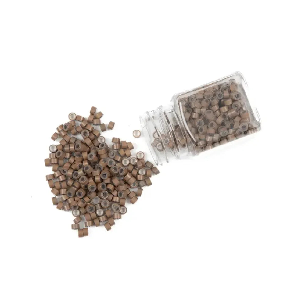 1000 pcs hair extension micro ring link beads 5mm silicone lined beads suitable for human hair extensions