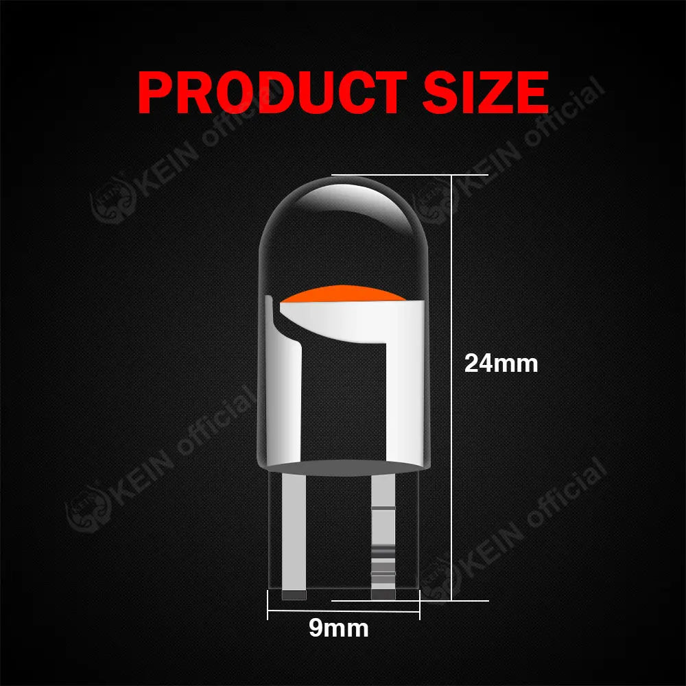 KEIN 10PCS 12V 24V T3 T4.2 T4.7 T5 B8.5D B8.4 B8.4D B8.3 B8.5 T4 509T bX8.4d W3W Led Bulb Instrument Dashboard Car Truck Light