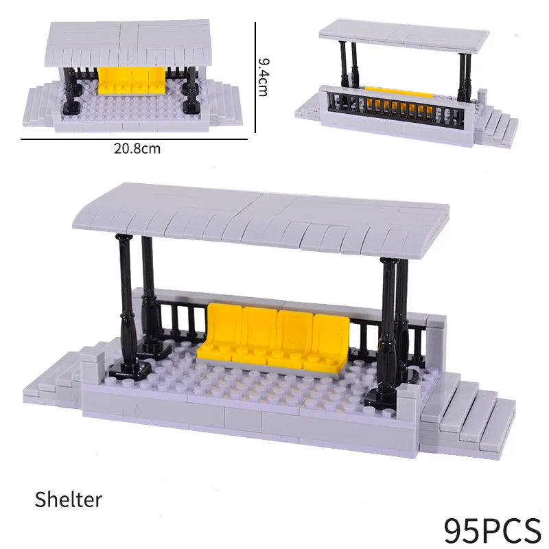 City Train Station Building Blocks