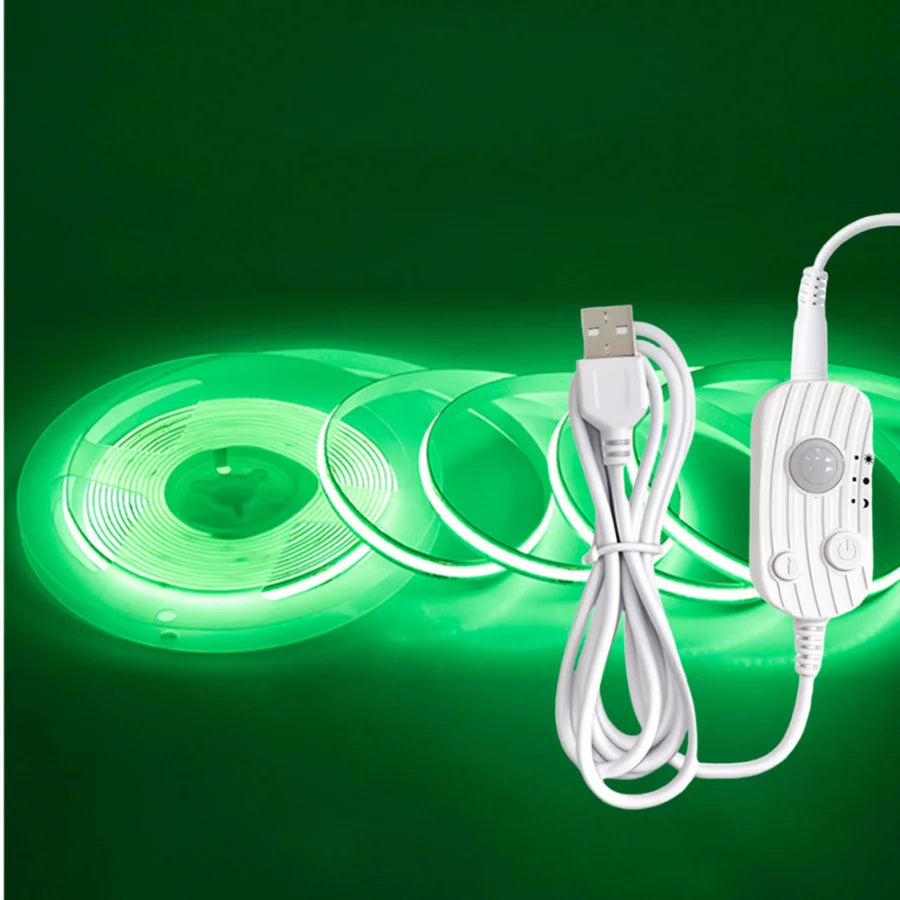 USB Motion Sensor 8mm COB LED Strip DC5V 3 Modes Dimmable Induction Night Light for  Bedroom TV Backlight Kitchen Cupboard Decor
