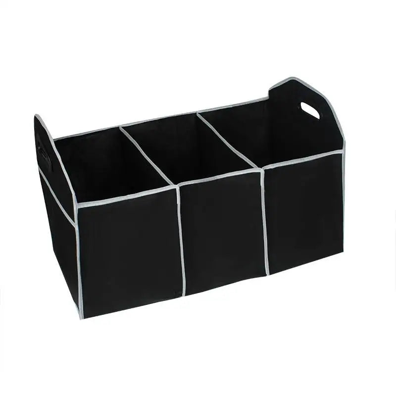 1pc Universal Car Trunk Organizer Portable Foldable Waterproof Auto Storage Bag With 3 Compartments For SUV Truck Van Sedan ﻿