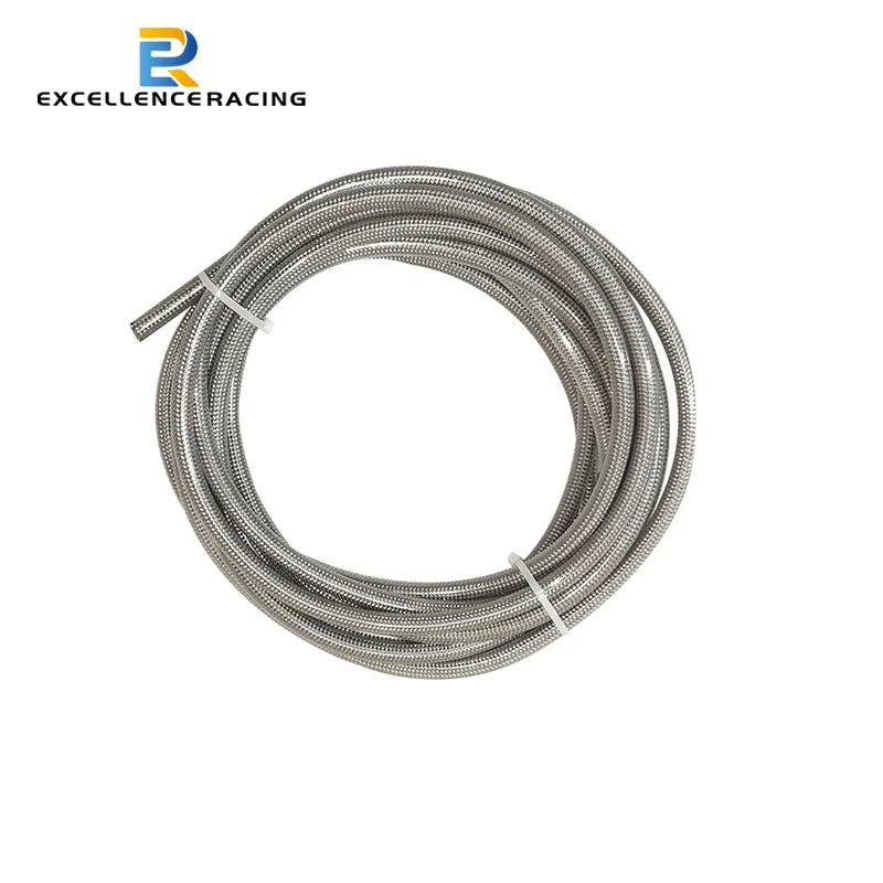 Motorcycle AN3 5m/lot braided Stainless Steel PTFE brake line hose FLUID HYDRAULIC hose PTFE brake line Gas Oil Fuel tube pipe