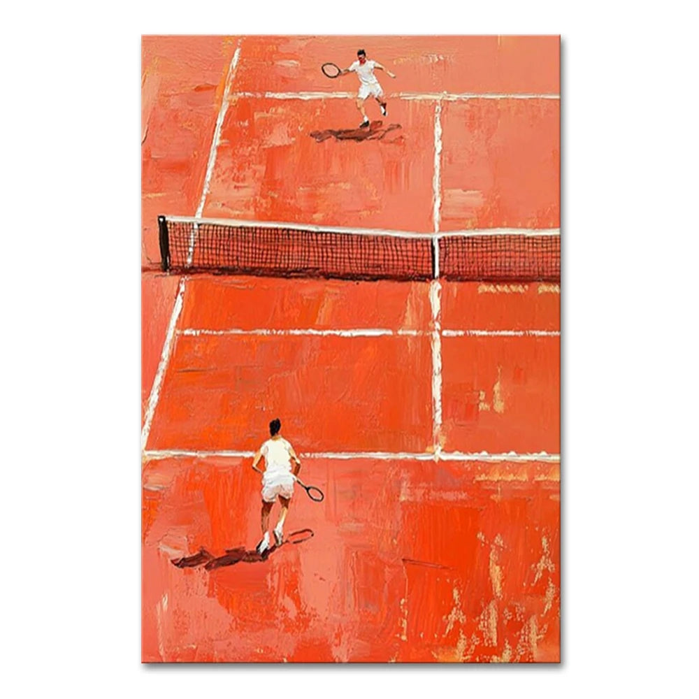 Mintura,Handpaintd Abstract Texture Green Tennis Court Oil Painting on Canvas,Modern 3D Knife Art Poster,Wall Picture,Home Decor