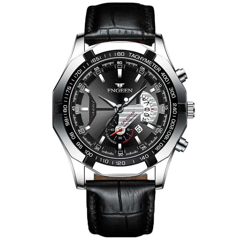BINBOND Luxury Quartz Wristwatches For Men Luminous Waterproof Auto Date Men's Watch Stainless Steel Reloj Free Ship
