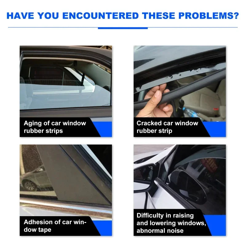 60ml Car Window Lubricant Lift Glass Sunroof Track Car Doors Sealing Strip Rubber Eliminating Abnormal Noises Lubrication Spray