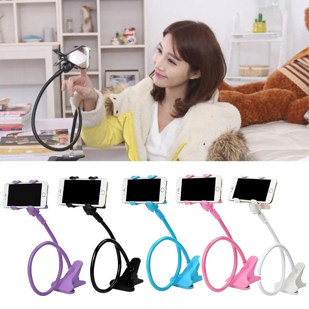 Lazy Mobile Phone Stand Universal Version Double Clip Creative Bed Phone Mobile Headboard Stand Extension Multi-functional N3X9