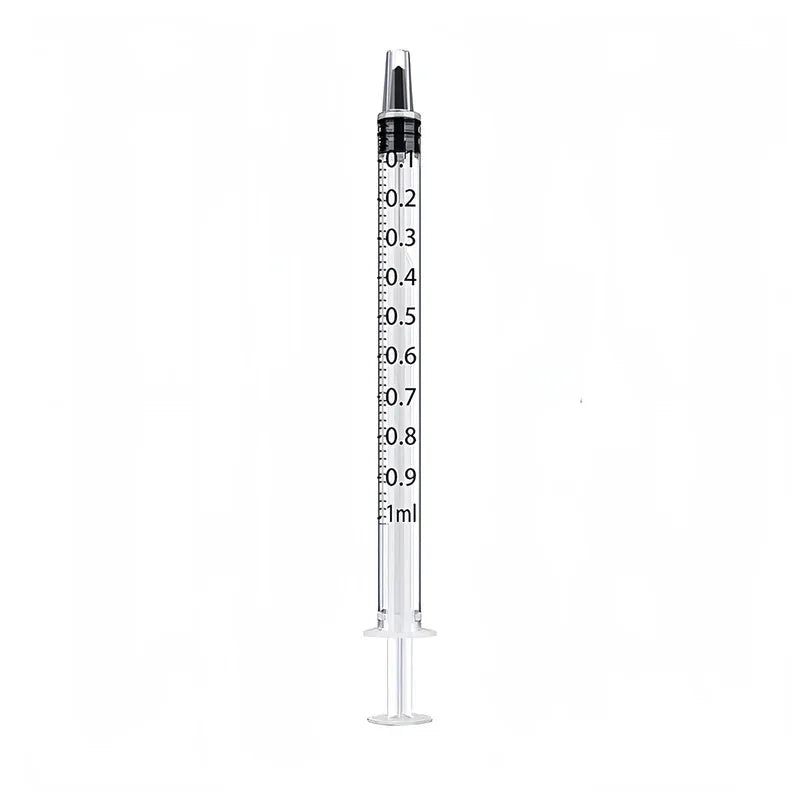 1ml 1cc Syringe No Needle Plastic Injector with Cap, Suitable for Pet Oral, Supplement, Oil or Glue Applicator, for Measuring or