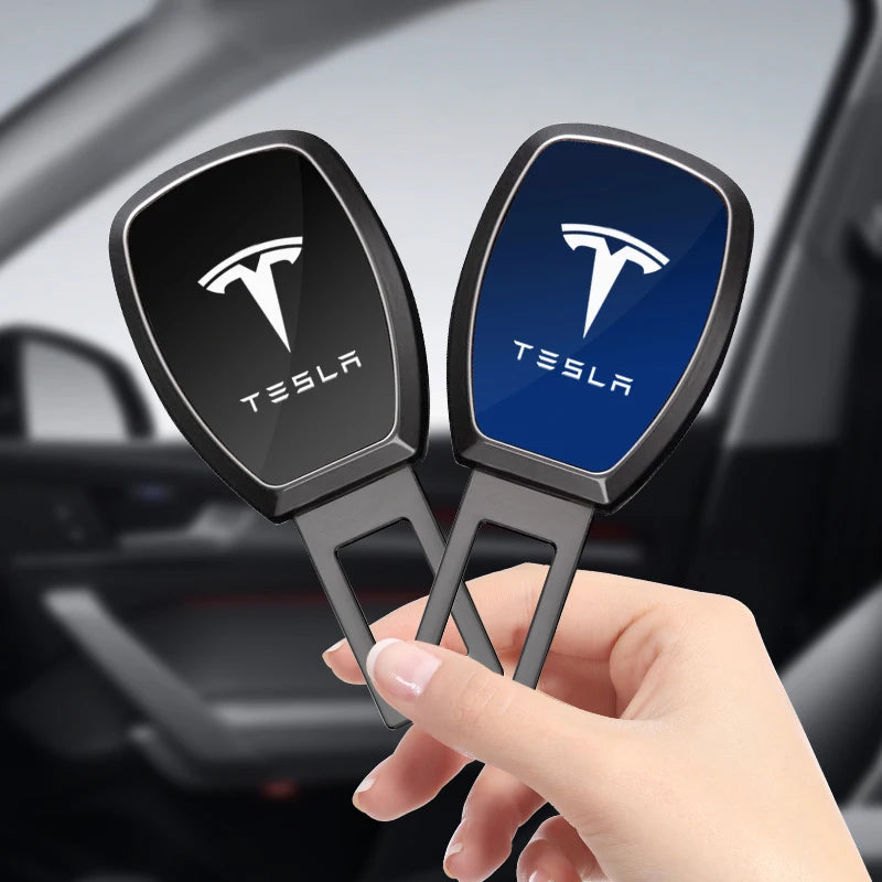 1/2PCS Car safety seat belt buckle clip car accessories For Tesla model 3 model X Y style Roadster Car styling