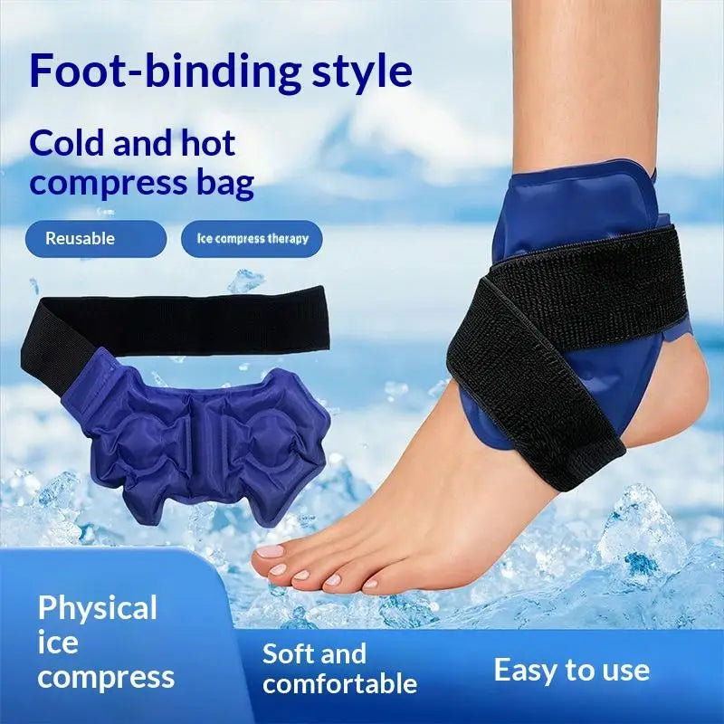 New Knee Ankle Ice Pack Wrap Ice Pack Reusable Hot Cold Compress 360 Degree Cooling Foot Knee Brace Care Tool