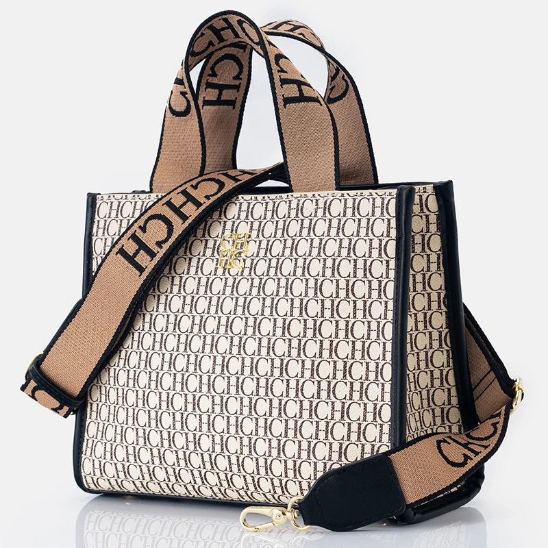 CH Women's Bags Metal Logo Casual Large Capacity Light Luxury Brand Designer 2026 New Fashion High Quality Women's Handbag