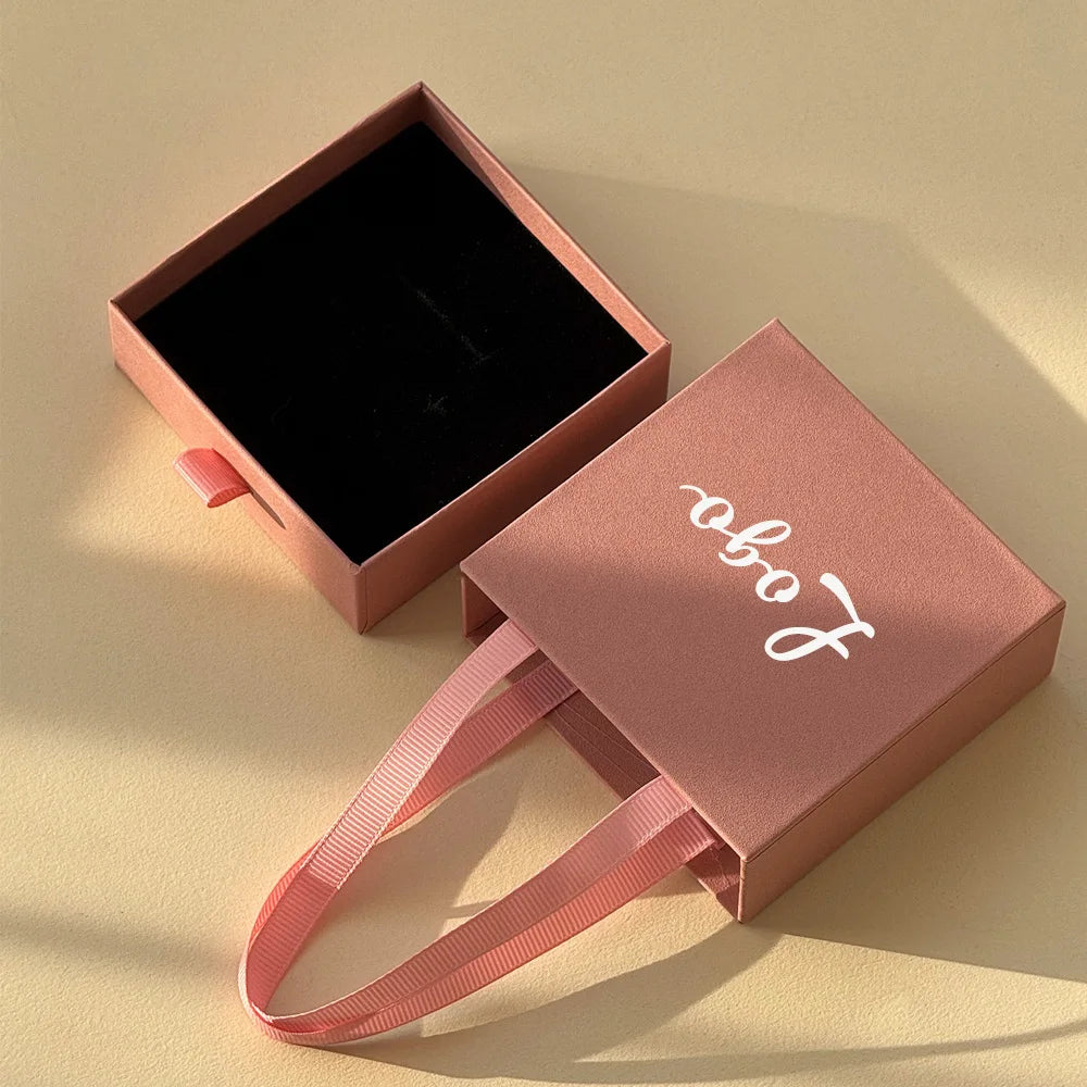 Personailzed Handheld Drawer Jewelry Box Earrings Ring Pendant Bracelet Necklace Storage Display Case Portable Jewelry Packaging