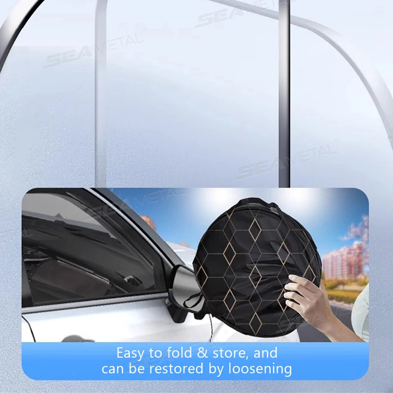 SEAMETAL 5-Layer Windshield Sun Shade Cover for Car Sun Protection Curtain Sunshade Foldable Storage Universal for Sedan Suv Mpv