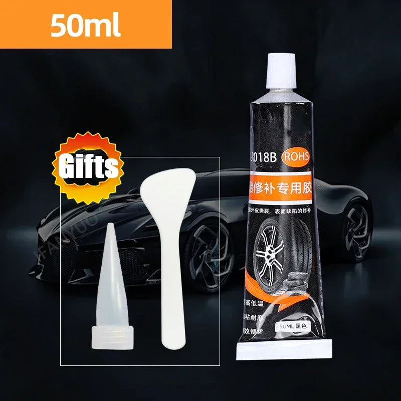 30/50ml Waterproof High Temperature Resistant Tyre Repair Liquid  Black Strong Rubber Glues Adhesive Glue Car Repairs Tools