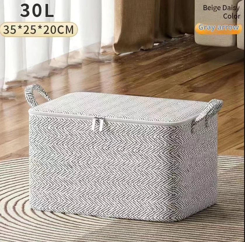 NEW 220L Big Size Clothes Storage Box With Cover Large Laundry Basket Organizer Bag For Baby Foldable