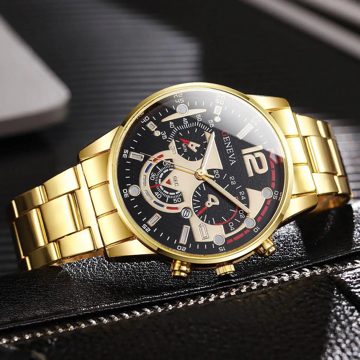 Fashion Men Business Watches Luxury Analog Quartz Wristwatches with Calendar for Men Clock Reloj Hombre（Without Box）