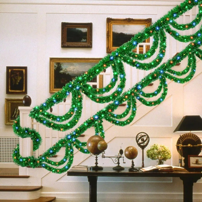 2/4/10M Christmas Decoration Garland Artificial Greenery Decor for Xmas Tree Outdoor Home Party Front Door New Year 2026 Decor