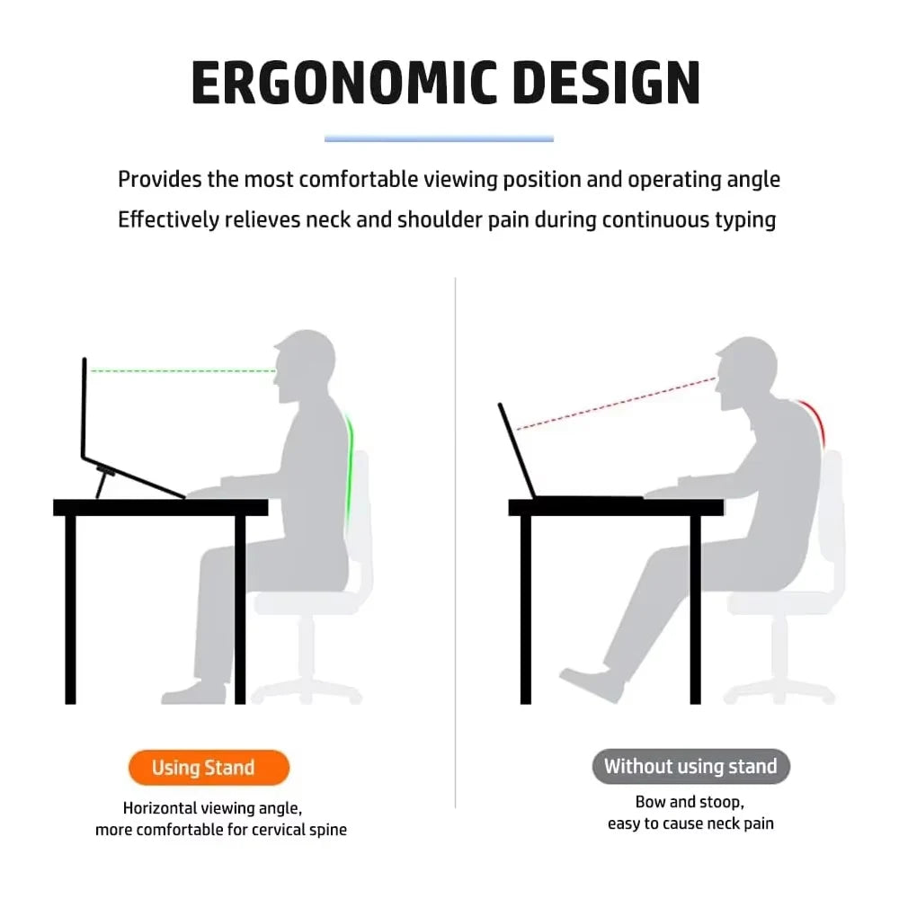 2PCS Mini Foldable Invisible Laptop Stand With 2 Adjustable Angles Foldable Invisible Laptop Riser for Notebook Cooling Holder