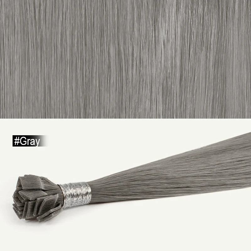 Straight Hair Flat Tip Hair Extensions K Tip Natural 100% Human Hair Fusion Extensions Set Keratin Prebonded Capsule Blonde Colo