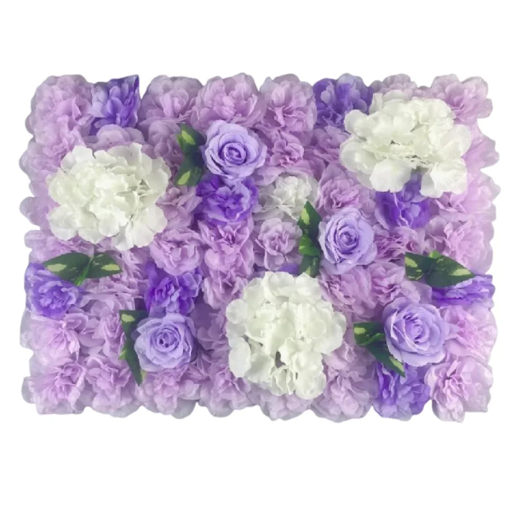Handmade Artificial Flower Wall Panels Realistic 60X40cm Rose Wedding Background Romantic Durable Silk Rose Flower Wall