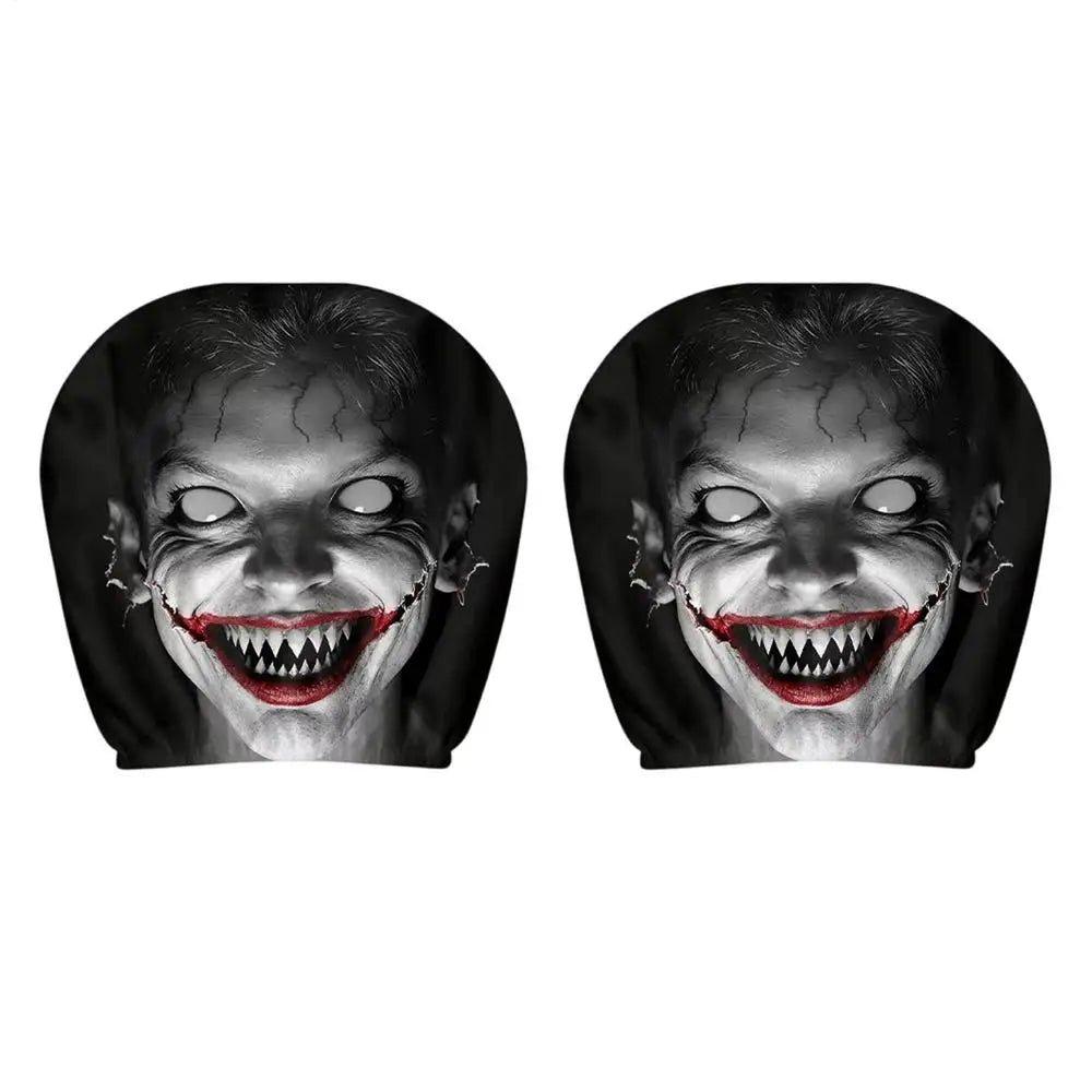 NEW Head Rest Cover For Car Universal Spooky Soft Funny Case Decor Car Headrest Covers For Daily Commuting Trip Home Trick Party