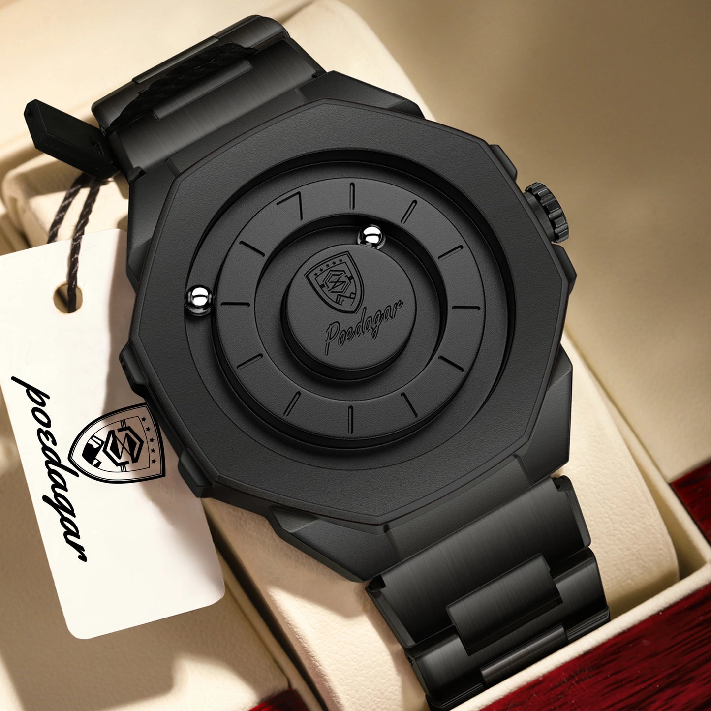 POEDAGAR High Quality Luxury Watch For Men Waterproof Fashion Man Wristwatch Business Stainless Steel Men's Quartz Watches Reloj