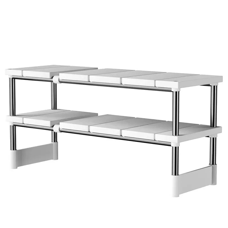 Adjustable Expandable Under Sink Storage Rack Multi-layer Cabinet Organizer Space-Saving Pot Holder for Kitchen Bathroom